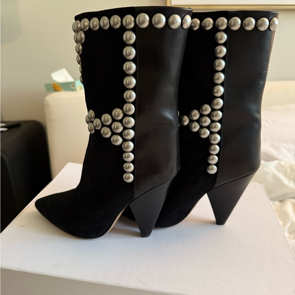 Barely worn Isabel Marant Black Studded Layo Women's Boots
